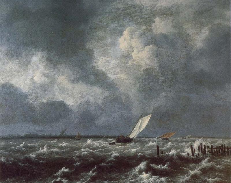 Jacob van Ruisdael View of Het Lj on a Stormy Day Spain oil painting art